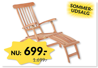 KØLN TEAK DÆKSTOL - SOMMERUDSALG